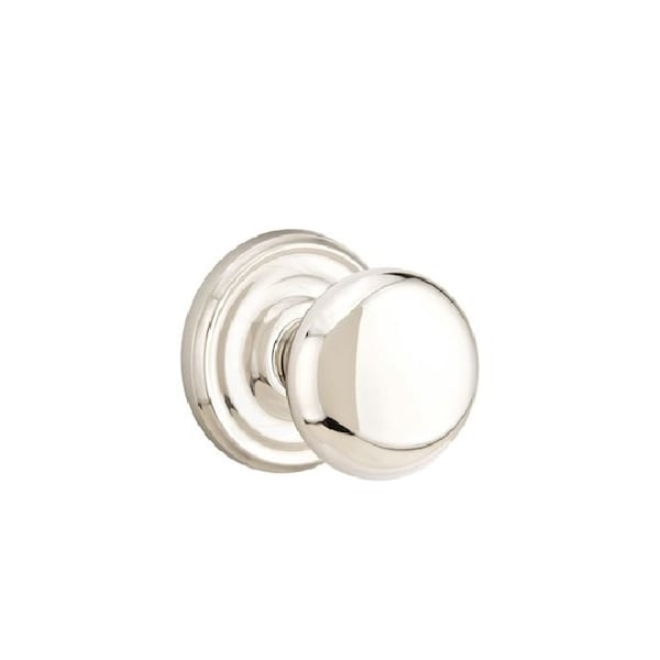 Emtek Providence Knob 2-3/8 in Backset Privacy w/Regular Rose for 1-1/4 in to 2 in Door Polished Nickel 8200PUS14 - main